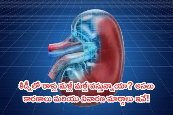 కిడ్నీలో రాళ్లు మళ్లీ మళ్లీ వస్తున్నాయా? అసలు కారణాలు మరియు నివారణ మార్గాలు ఇవే!